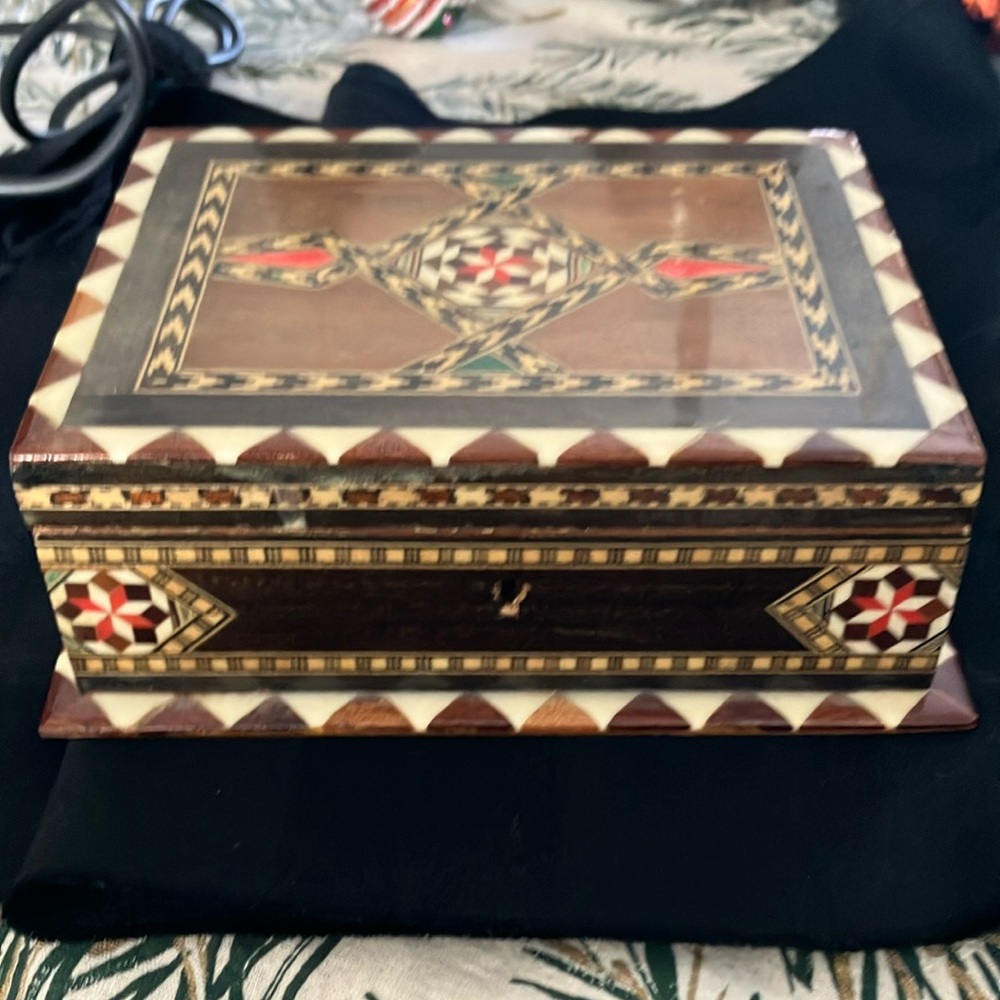 Marquetry Mosiac Jewelry Box Spain